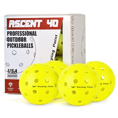 Warping Point Outdoor Pickleball Balls 4-Count