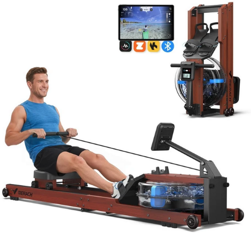 MERACH Water Rowing Machine 400LBS Capacity