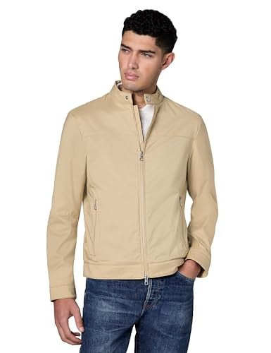 Michael Kors Nylon Racer Jacket, Chino, Medium