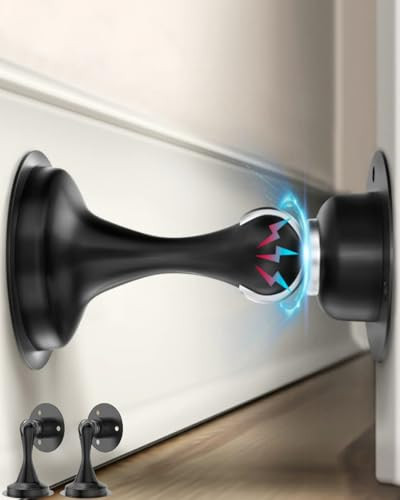 Magnetic Door Stopper 2-Pack for Wall & Floor Mount