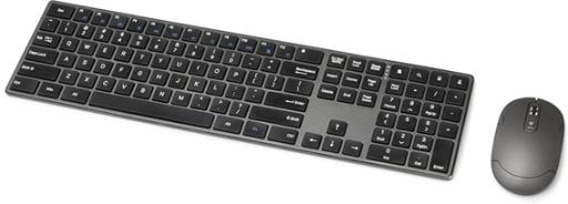 Amazon Basics Ultra Premium Wireless Keyboard & Mouse Combo, Rechargeable, Quiet Typing, Plug & Play, Black Deal