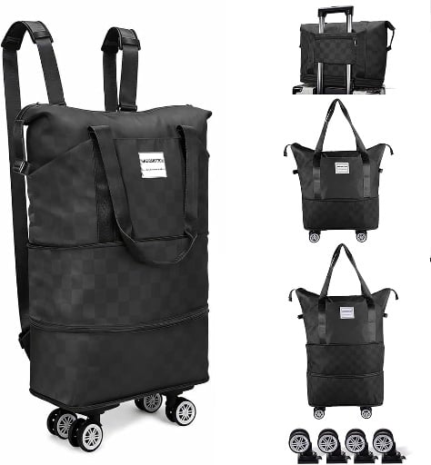Expandable Rolling Duffle Bag