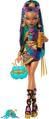 Monster High Nefera De Nile Doll with Pet Scarab Lavish and 7 Accessories