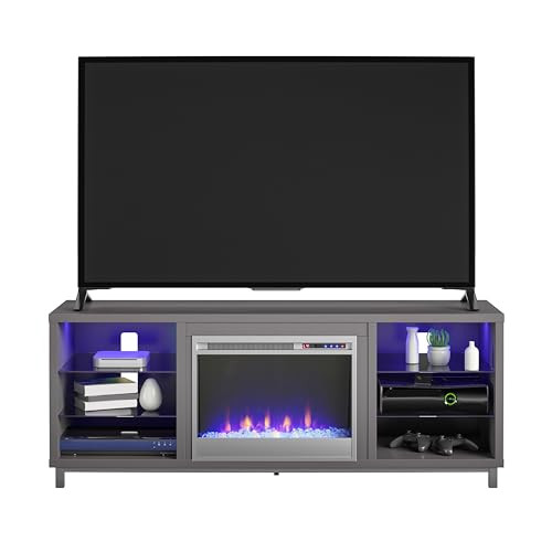 Ameriwood Home Lumina Deluxe Fireplace TV Stand for TVs up to 70"