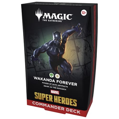 Magic: The Gathering Marvel Super Heroes Commander Deck - Wakanda Forever (100-Card Deck + Accessories)