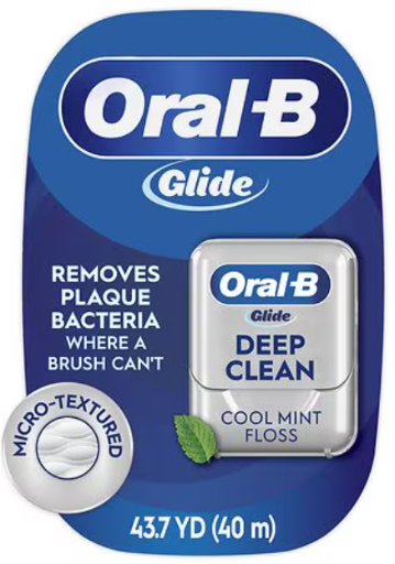 Oral-B Glide Deep Clean Dental Floss Cool Mint 3-Pack, 43.7 yd