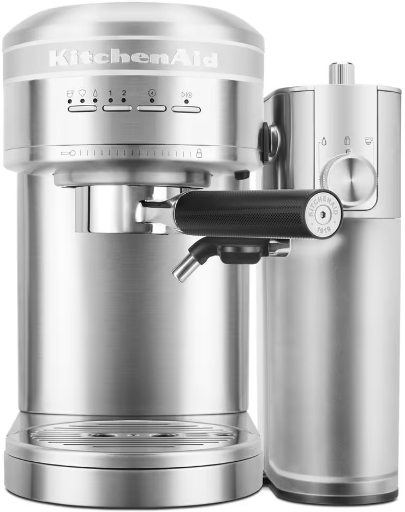KitchenAid Metal Semi-Automatic Espresso Machine with Free Automatic Milk Frother Attachment