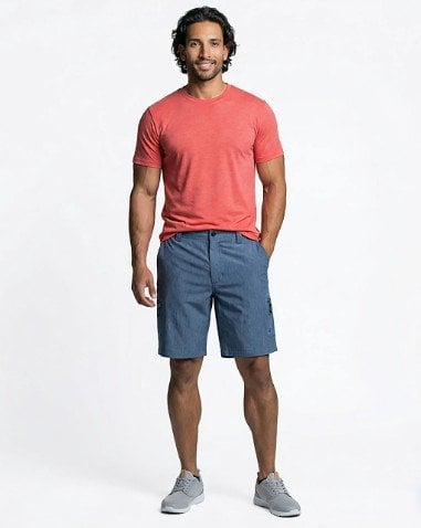Magellan Outdoors Men's Aransas Pass Hybrid Heather Shorts 10 in Deal