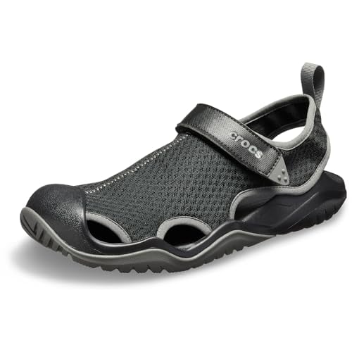 Crocs Men's Swiftwater Mesh Deck Sandals - Black