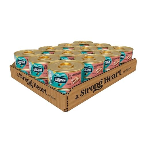 (Prime Deal) A Strong Heart Canned Wet Cat Food, Salmon Dinner Paté - 3 oz Cans (24-Pack) Deal