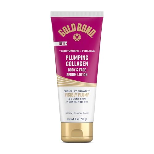 Gold Bond Plumping Collagen Body & Face Serum Lotion (Cherry Blossom) 8-Ounce Deal