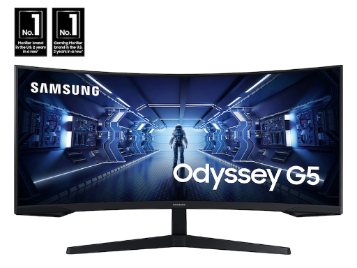 Samsung Odyssey G55T 34" 3440x1440p 165Hz VA 1000R Curved Ultrawide Monitor