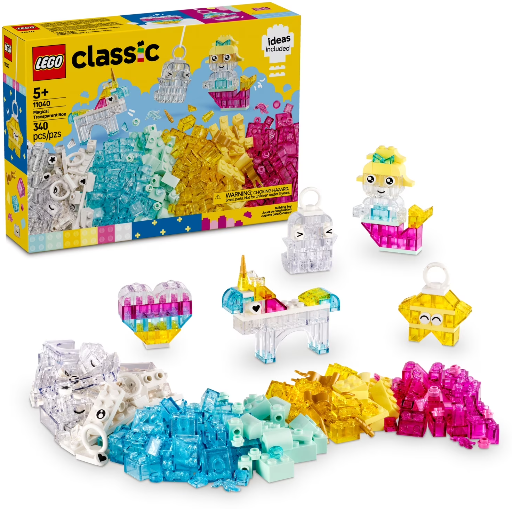 LEGO Classic Magical Transparent Box Building Set 340-Piece Deal