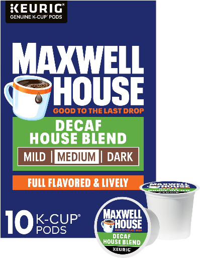Maxwell House Decaf House Blend Medium Roast K-Cup Coffee Pods 10-Count Deal