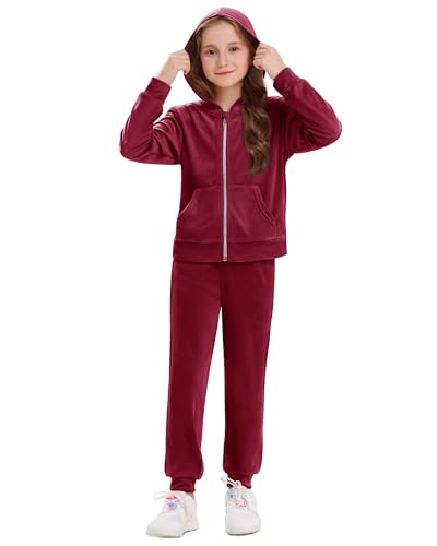Stelle Girls Velour Tracksuits Zip Up Hoodies Joggers with Pockets 5-15 Y Deal