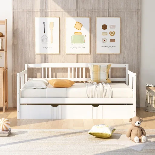 Solid Wood Daybed with Trundle