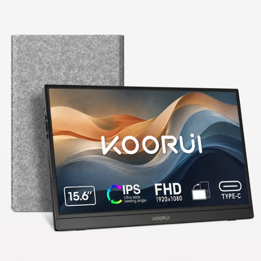 KOORUI 15.6" IPS FHD 60Hz Portable Monitor with USB-C & mini-HDMI Deal