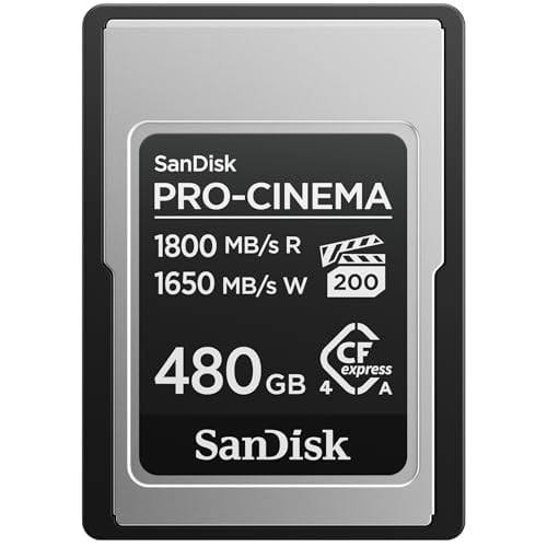SANDISK 480GB PRO-Cinema CFexpress Type A Card - Up to 1800MB/s Read Speeds & Up to 1650MB/s Write Speed Deal