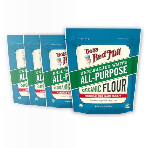 Bob's Red Mill Organic All Purpose Unbleached Flour 4-Pack 48-Oz
