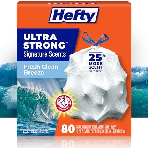 Hefty Strong Signature Kitchen Trash Bags 110 Count Deal