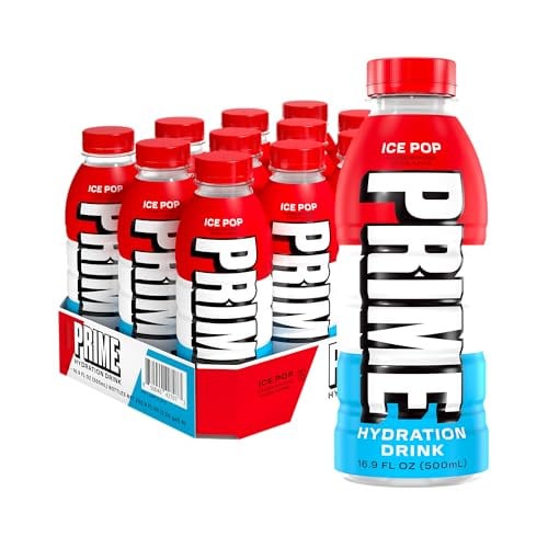 PRIME Hydration ICE POP Sports Drinks, Electrolyte Enhanced, 16.9 Fl Oz, 12 Pack Deal