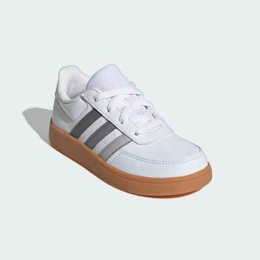 Adidas Kids' Breaknet Lifestyle Court Lace Shoes (Cloud White/Core Black) Deal