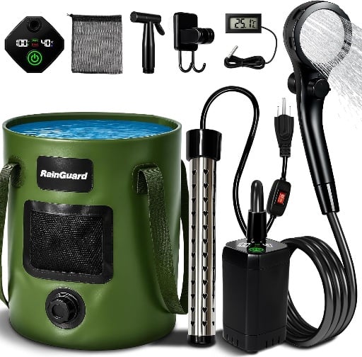 Portable Shower for Camping, 6000mAh Rechargeable Shower Pump Deal