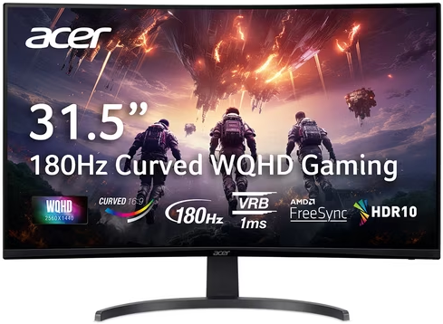 Acer Nitro 31.5" Curved WQHD VA Gaming Monitor 180Hz