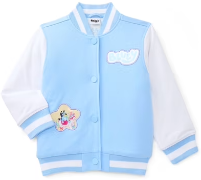 Character Toddler Varsity Jacket with Lining (Bluey, Hello Kitty, Toy Story, Hot Wheels) Deal