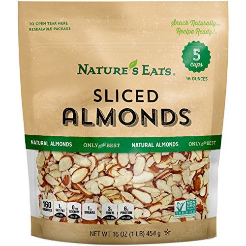 Nature's Eats Natural Sliced Almonds, Blanched Thin-Cut Almonds 16 oz