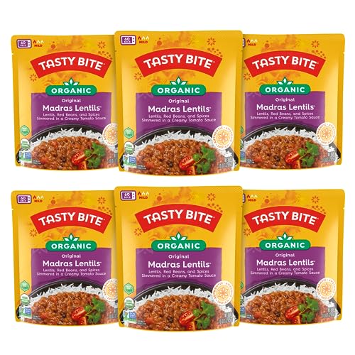 Tasty Bite Organic Madras Lentils Ready-to-Eat Entree 6-Pack 10-Oz