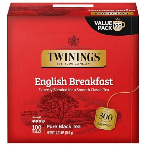Twinings English Breakfast Black Tea Individually Wrapped Bags, 100 Count Deal