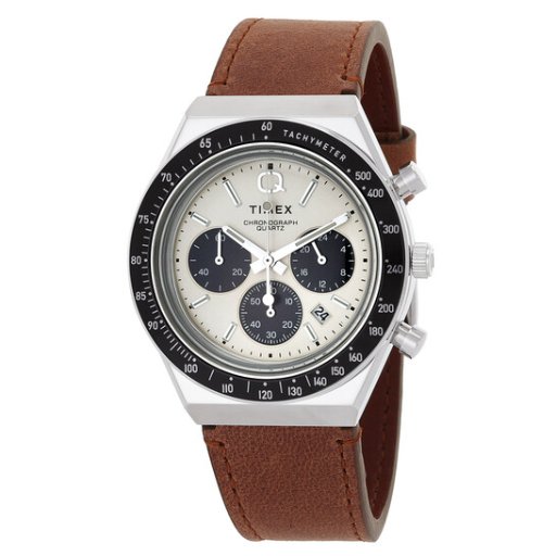 Timex Q Chronograph 40mm Quartz Cream Dial Men's Watch