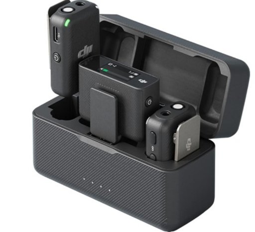 DJI Mic Wireless Lavalier Microphone (2 TX + 1 RX + Charging Case)