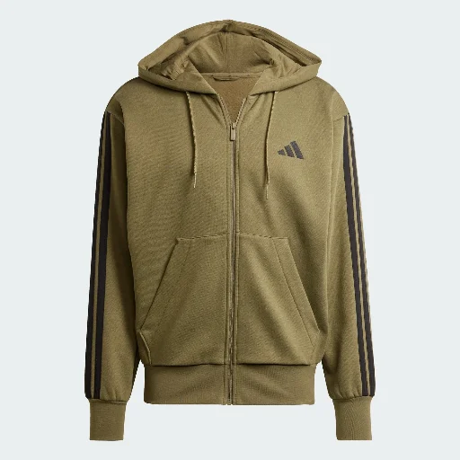 Adidas Men's Essentials 3-Stripes Fleece Hoodie Deal