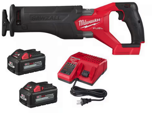 Milwaukee M18 FUEL 18V Lith-Ion Brushless Cordless SAWZALL Reciprocating Saw w/ (2) Battery & Charger Kit