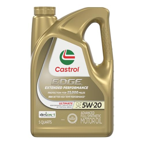 Castrol EDGE Extended Performance 5W-20 Advanced Full Synthetic Motor Oil 5-Qt