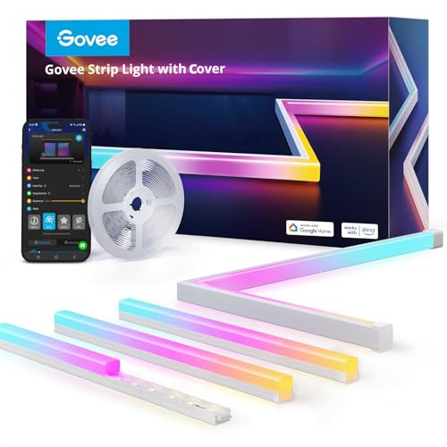 16.4ft Govee Smart RGBIC LED Strip Lights w/ Covers