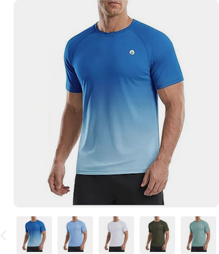 PINSPARK Men's UPF 50+ Quick Dry Workout Shirt