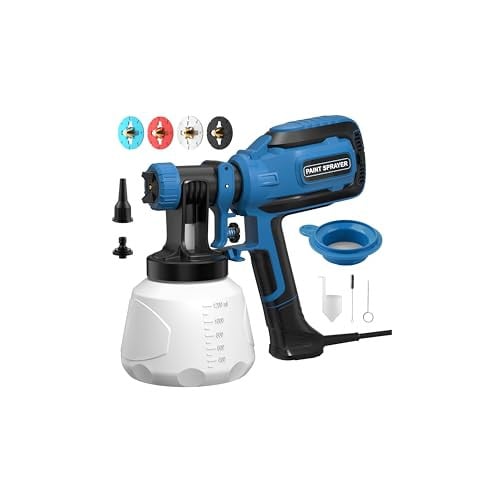 Paint Spray Gun with Cleaning & Blowing Joints, 4 Nozzle Sizes & 3 Spray Patterns Deal