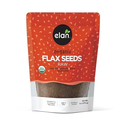 Elan Organic Whole Flax Seeds 9 oz