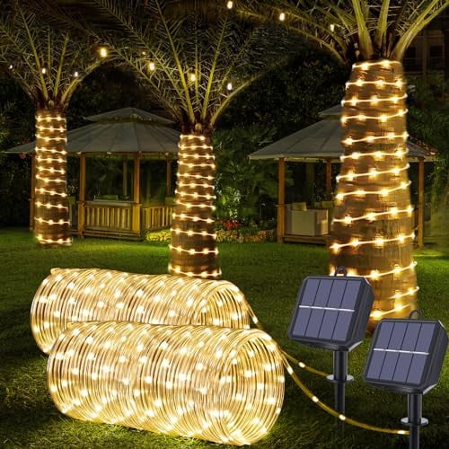 Solar Rope Lights 2-Pack 66'