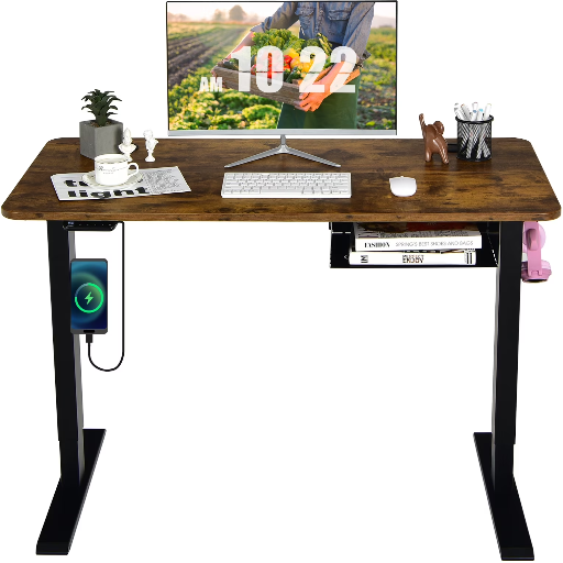 Costway 48'' x 24'' Electric Standing Desk Height Adjustable w/ Control Panel & USB Port Deal