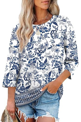 3/4 Length Sleeve Tops w/Slit Side