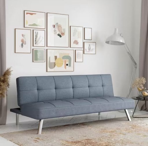 Serta Calgiri 66.1" Armless 3-Seater Convertible Tuxedo Sofa (Light Grey) Deal