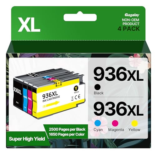 936XL 936 Ink Cartridges Combo Pack High Page Yield (4-Pack)