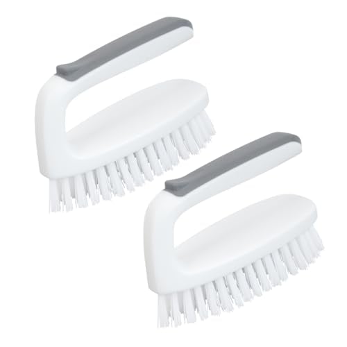 CELOX Cleaning Bristle Scrub Brush with Rubber Handle 2-Pack