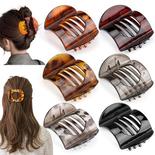 6-Pack Large Flat Hair Clips
