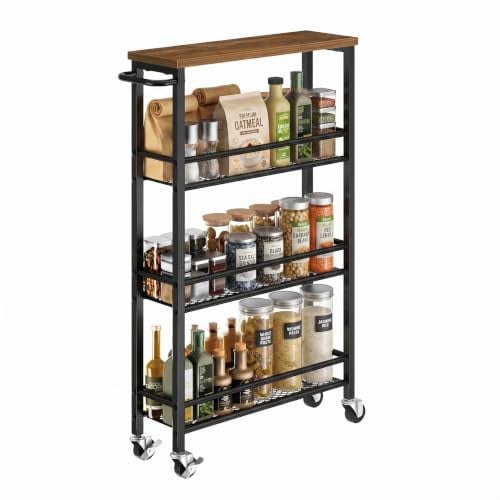 Pipishell Slim Storage Cart with Wheels - 4 Tier Deal