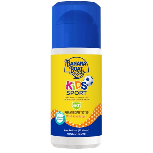 Banana Boat Sport Kids Sunscreen Roll On Lotion SPF 60, 2.5 Fl Oz